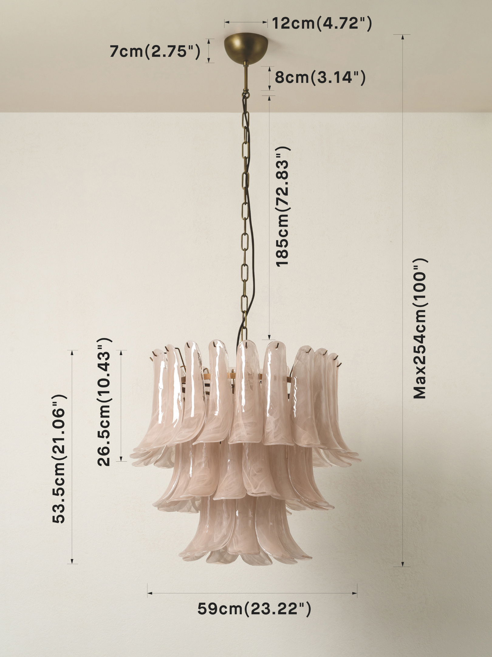 Lonso taupe chandelier | Chandelier | lights&lamps | UK | Modern Affordable Designer Lighting