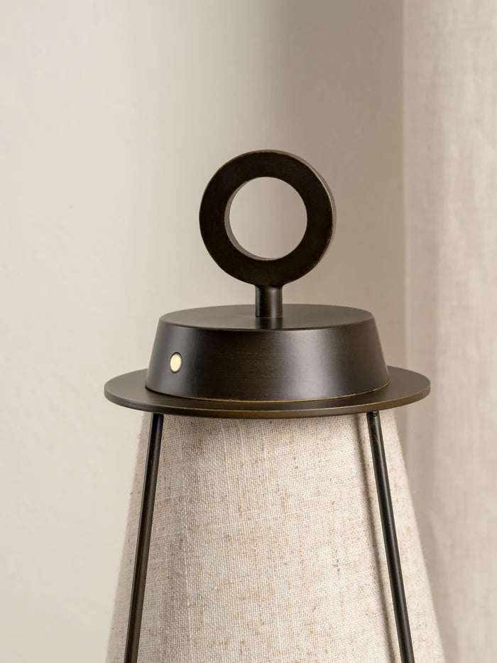 Lanterna - bronze and linen rechargeable table lamp | Table lamp | lights & lamps | US | Modern affordable designer lighting