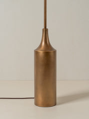 Lindi - aged brass and linen scalloped floor lamp | Floor Lamp | lights&lamps | UK | Modern Affordable Designer Lighting