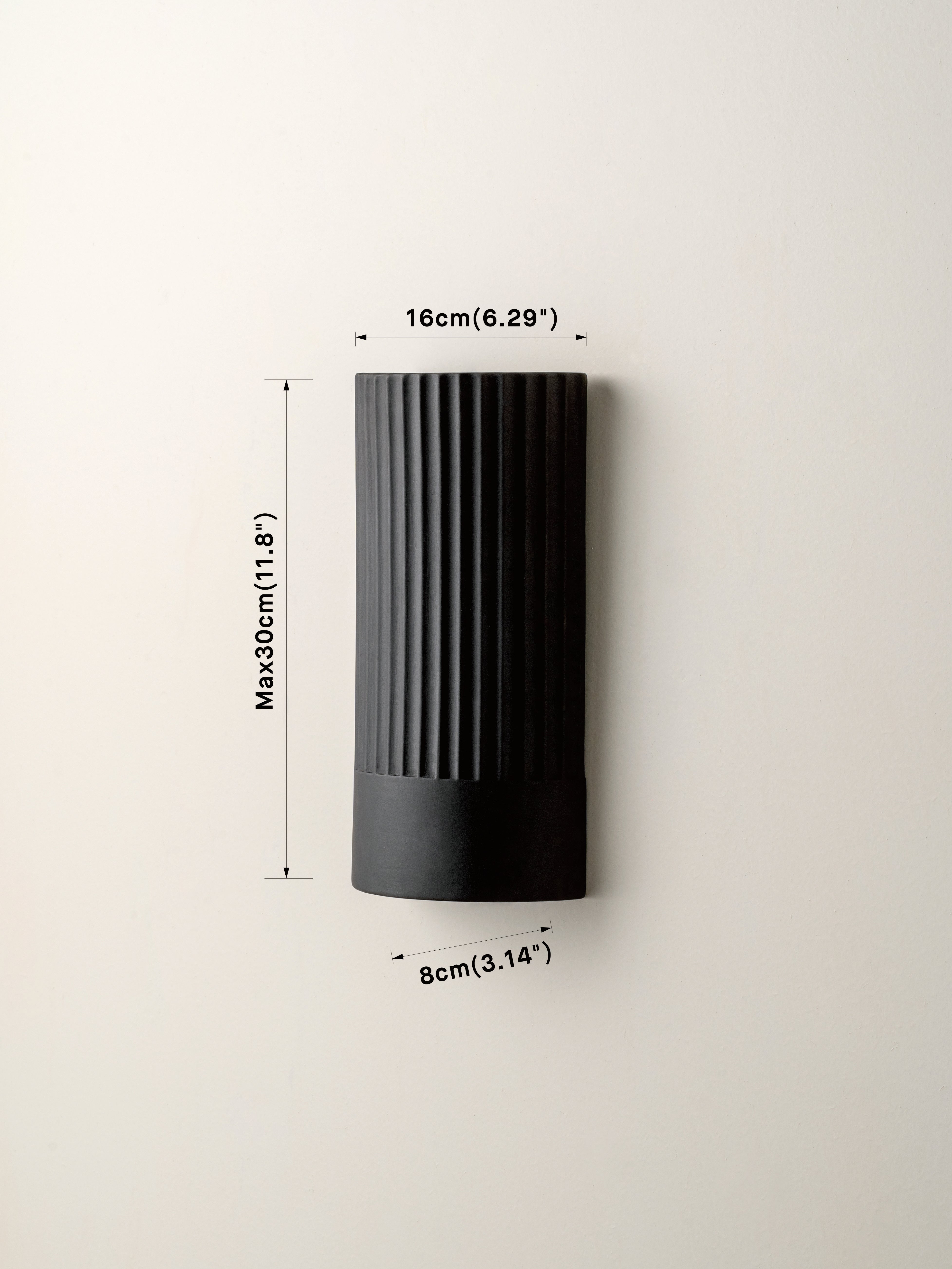 Nitara - chocolate ribbed concrete wall light | Wall Light | lights&lamps | UK | Modern Affordable Designer Lighting