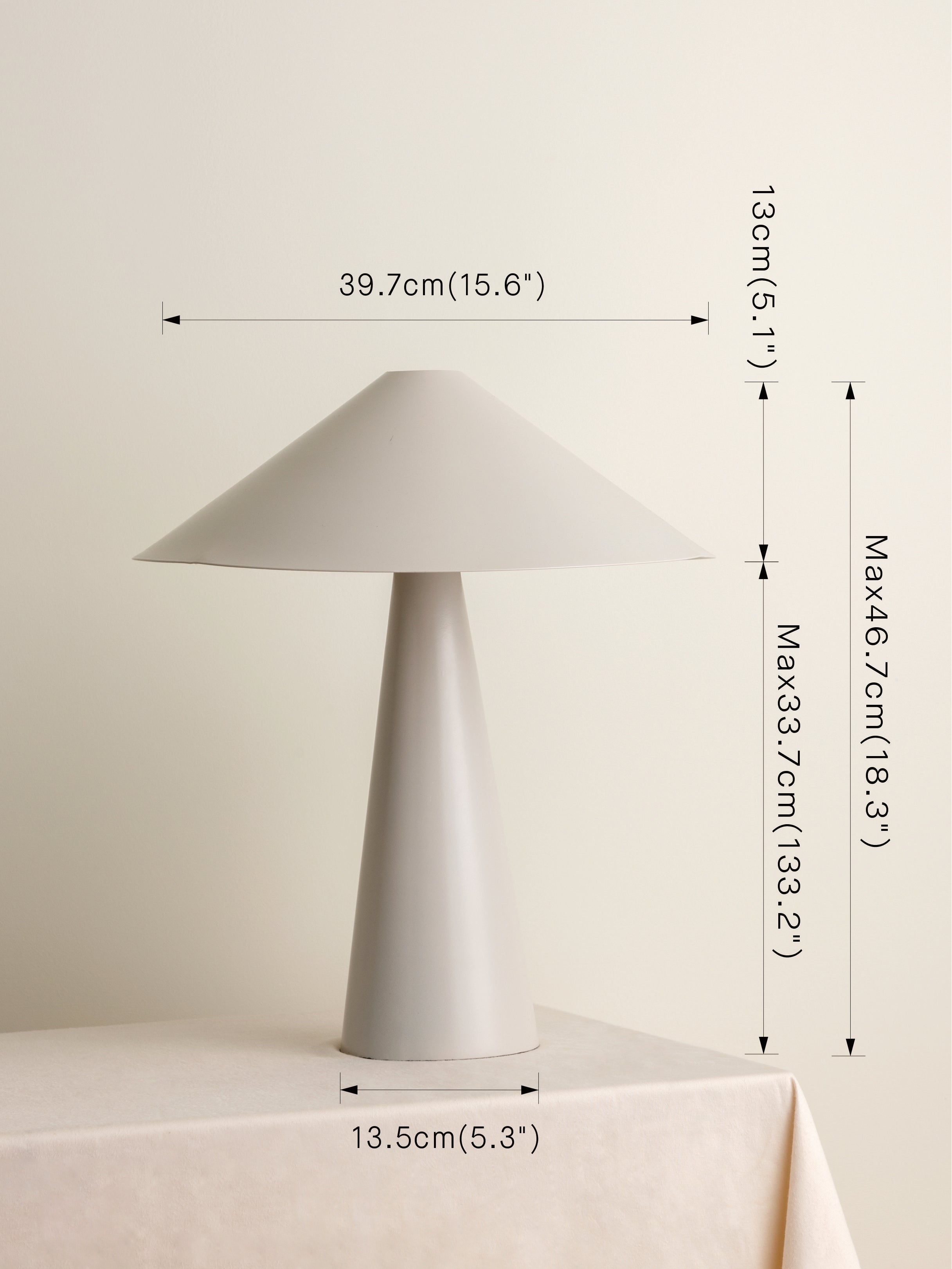 Orta - 1 light warm white cone table lamp | Table Lamp | lights&lamps | UK | Modern Affordable Designer Lighting