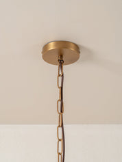 Ottino - aged brass and linen pendant | Ceiling Light | lights&lamps | UK | Modern Affordable Designer Lighting