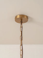 Ottino - aged brass and linen pendant