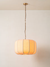 Ottino - aged brass and linen pendant | Ceiling Light | lights&lamps | UK | Modern Affordable Designer Lighting