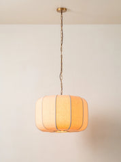 Ottino - aged brass and linen pendant
