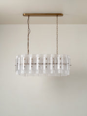 Pazo - 9 light layered textured glass oval chandelier | Chandelier | lights & lamps | US | Modern affordable designer lighting 