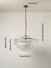 Petalia - 9 light aged brass and clear glass tube wide chandelier | Chandelier | lights & lamps | US | Modern affordable designer lighting 