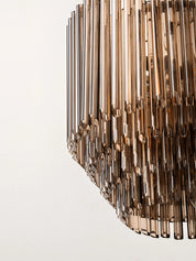 Petalia - 9 light bronze and smoked chocolate glass tube tall chandelier | Chandelier | lights&lamps | UK | Modern Affordable Designer Lighting
