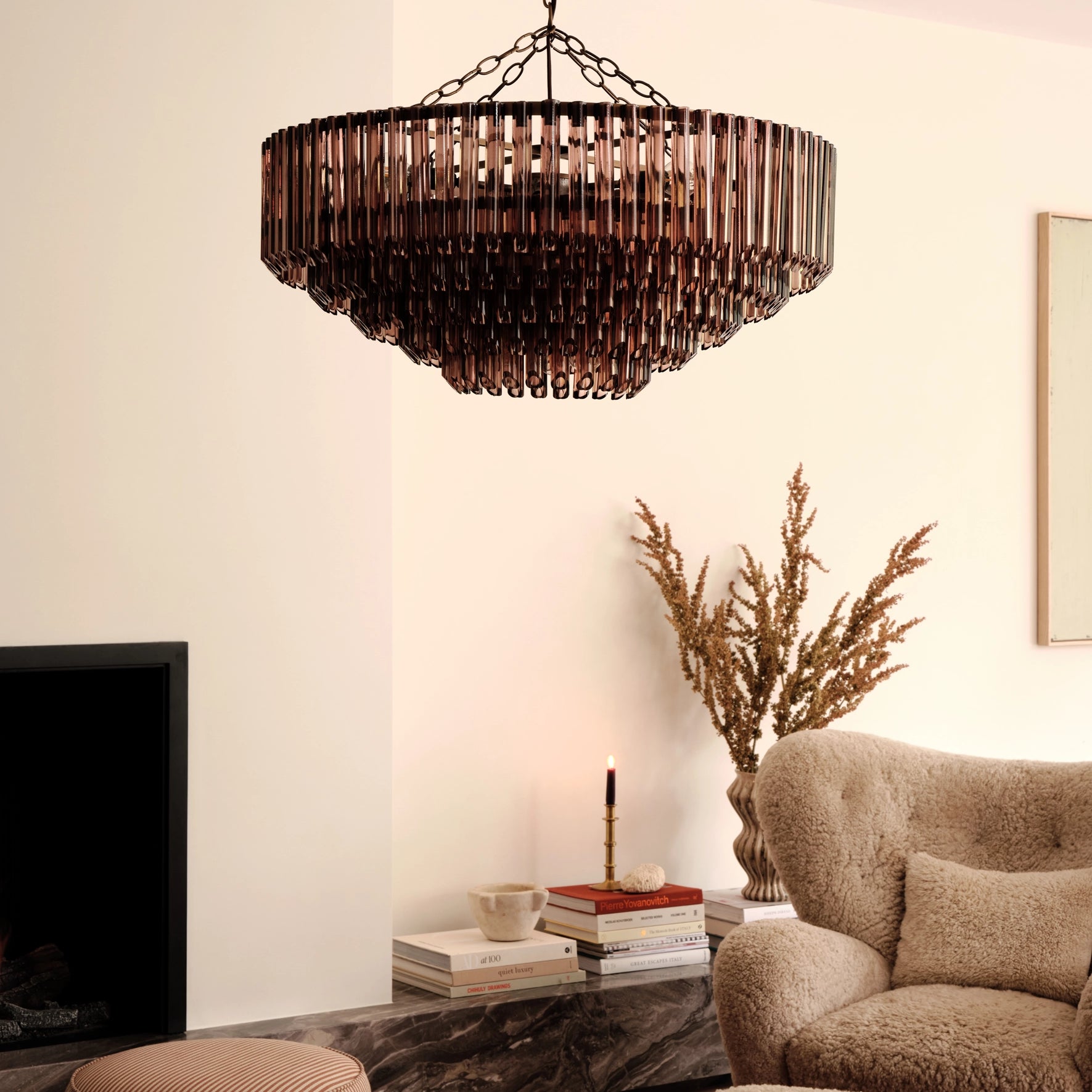 Petalia - 9 light bronze and smoked chocolate glass tube wide chandelier | Chandelier | lights & lamps | US | Modern affordable designer lighting