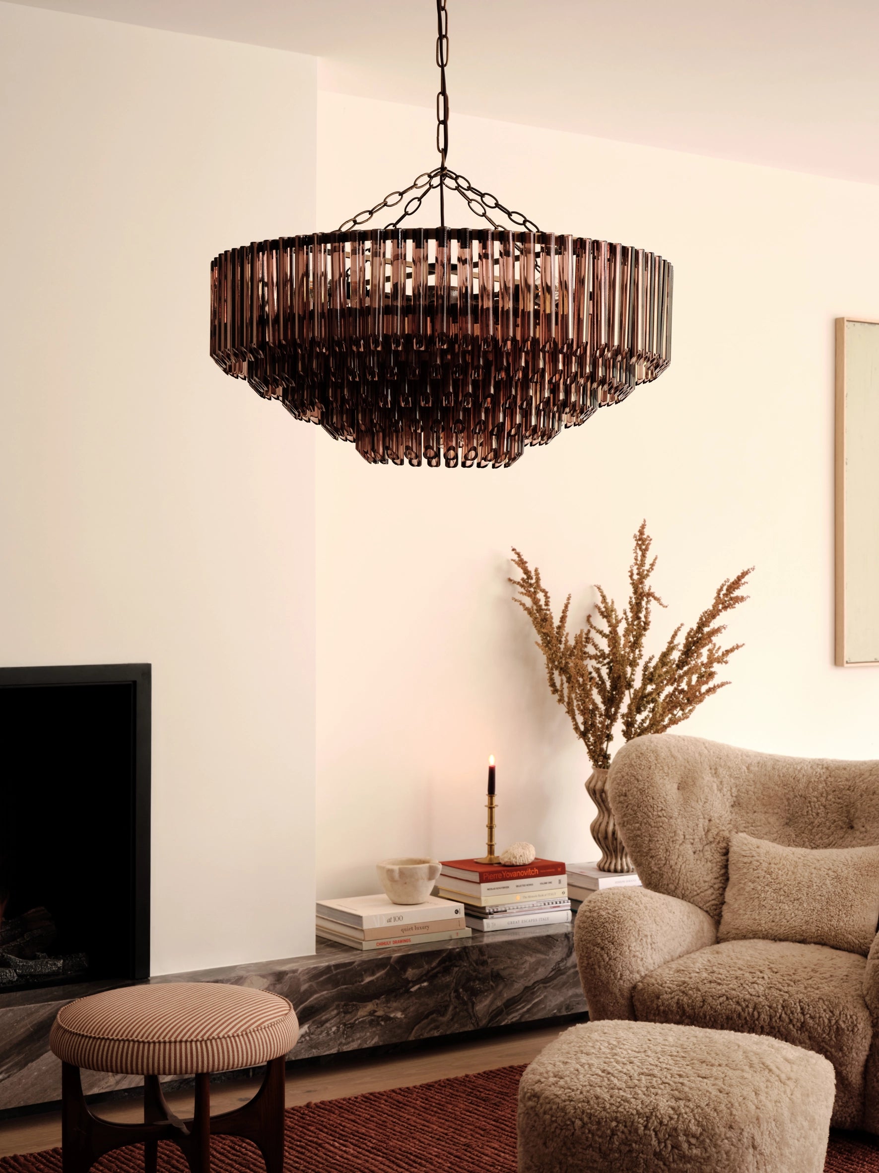 Petalia - 9 light bronze and smoked chocolate glass tube wide chandelier | Chandelier | lights & lamps | US | Modern affordable designer lighting