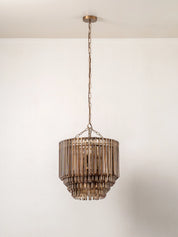 Petalia - 9 light bronze and smoked chocolate glass tube tall chandelier | Chandelier | lights & lamps | US | Modern affordable designer lighting
