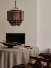 Petalia - 9 light bronze and smoked chocolate glass tube tall chandelier | Chandelier | lights & lamps | US | Modern affordable designer lighting