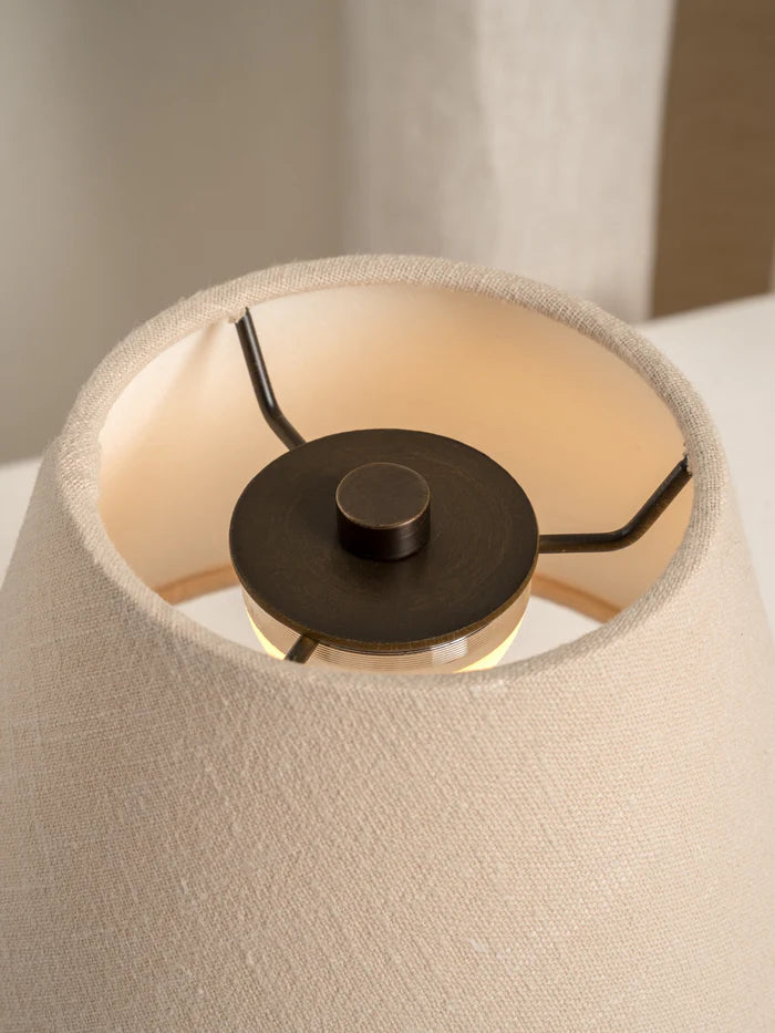 Cenare - bronze and linen rechargeable table lamp | Table lamp | lights & lamps | US | Modern affordable designer lighting