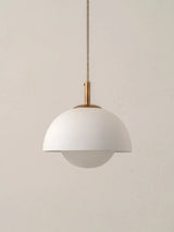 Porsa aged brass and warm white porcelain pendant