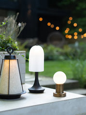 Porta - aged brass and opal rechargeable table lamp | Table lamp | lights & lamps | US | Modern affordable designer lighting