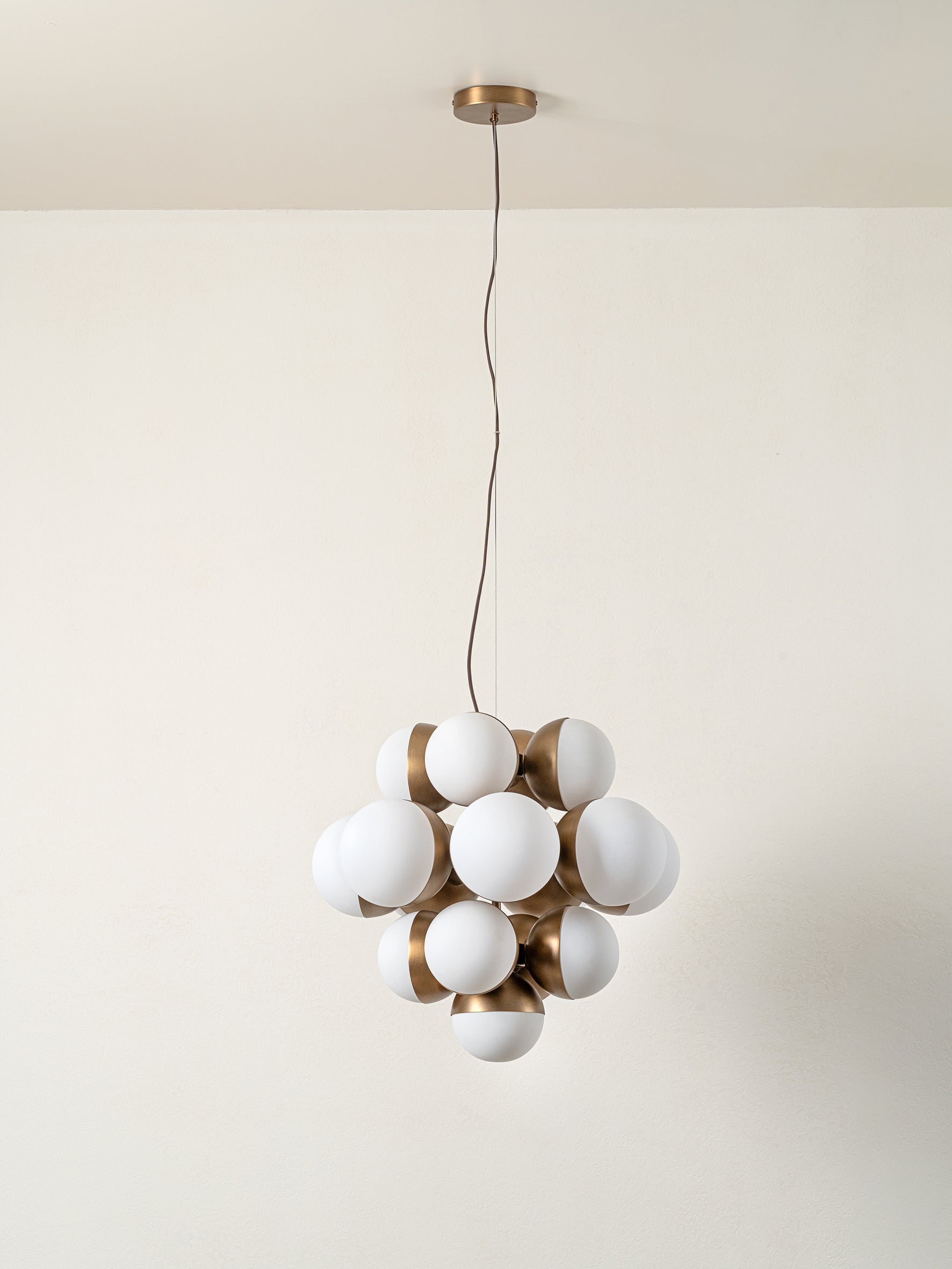 Rocio - 16 light aged brass and opal chandelier | Chandelier | lights & lamps | US | Modern affordable designer lighting 
