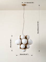 Rocio - 16 light aged brass and opal chandelier | Chandelier | lights & lamps | US | Modern affordable designer lighting 
