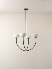 Ruzo - 4 light bronze ceiling pendant | Chandelier | Lights & Lamps Inc | Modern Affordable Designer Lighting | USA