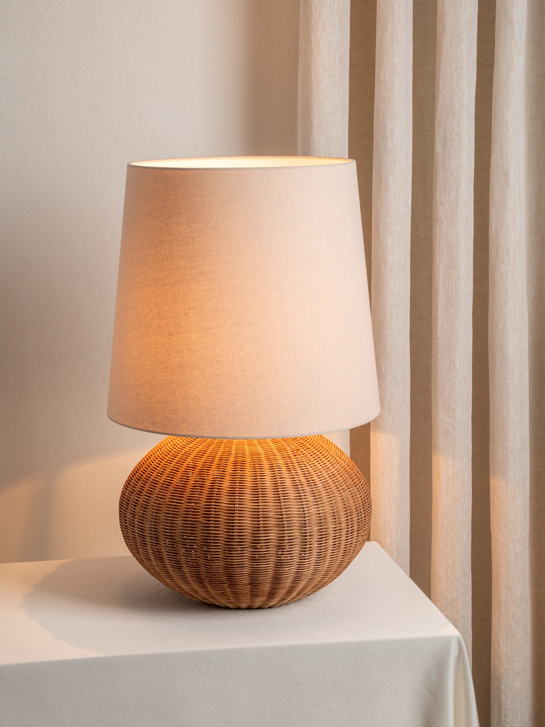 Sanvi - extra large rattan globe table lamp | Table lamp | lights & lamps | US | Modern affordable designer lighting