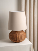Sanvi - extra large rattan globe table lamp