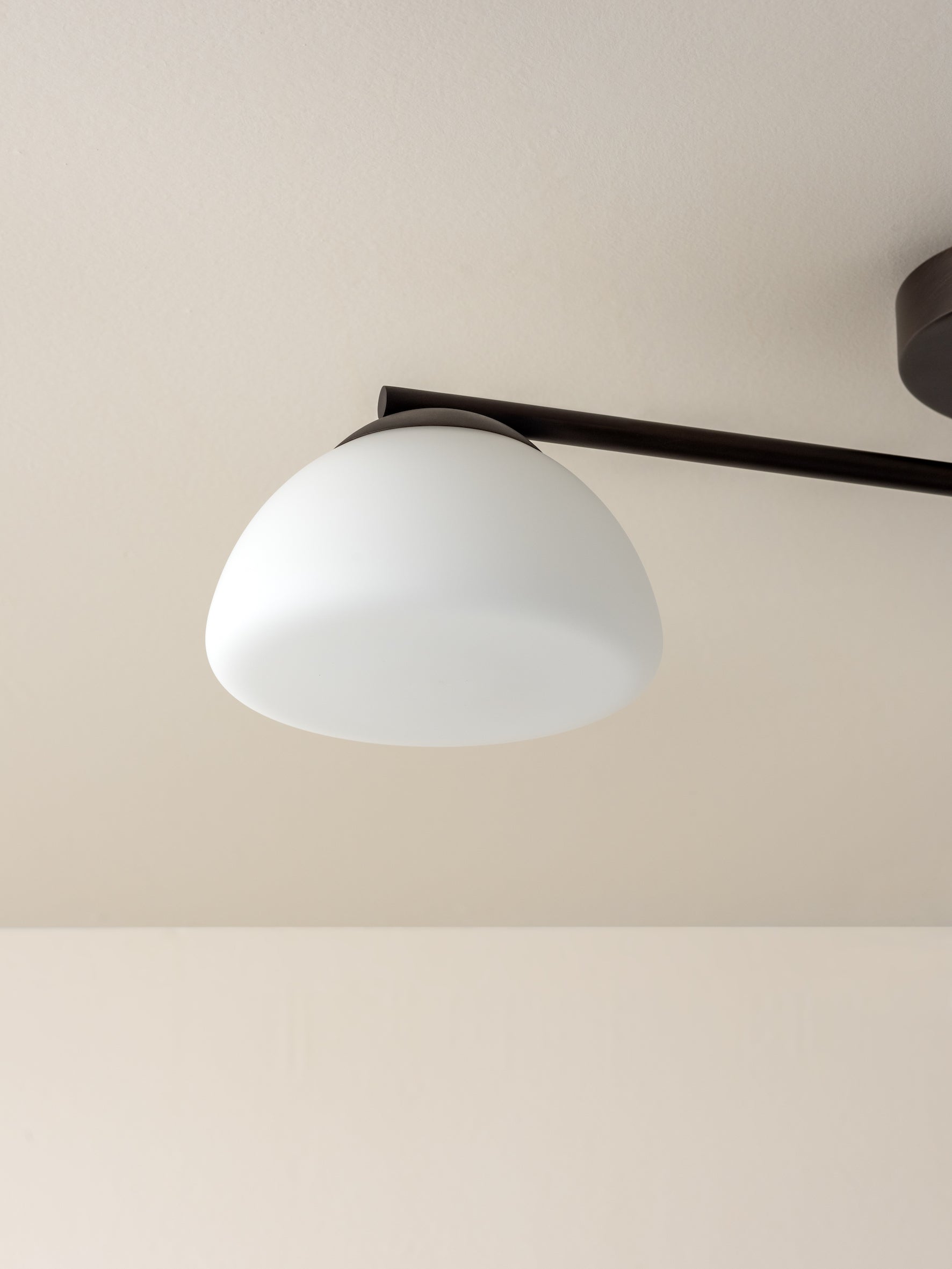 Silio - 3 light bronze and opal flush | Ceiling Light | Lights & Lamps Inc | USA