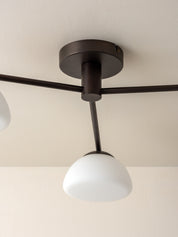 Silio - 3 light bronze and opal flush | Ceiling Light | Lights & Lamps Inc | Modern Affordable Designer Lighting | USA