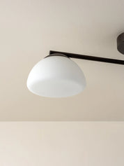 Silio - 3 light bronze and opal flush | Ceiling Light | lights&lamps | UK | Modern Affordable Designer Lighting