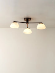 Silio - 3 light bronze and opal flush | Ceiling Light | lights&lamps | UK | Modern Affordable Designer Lighting