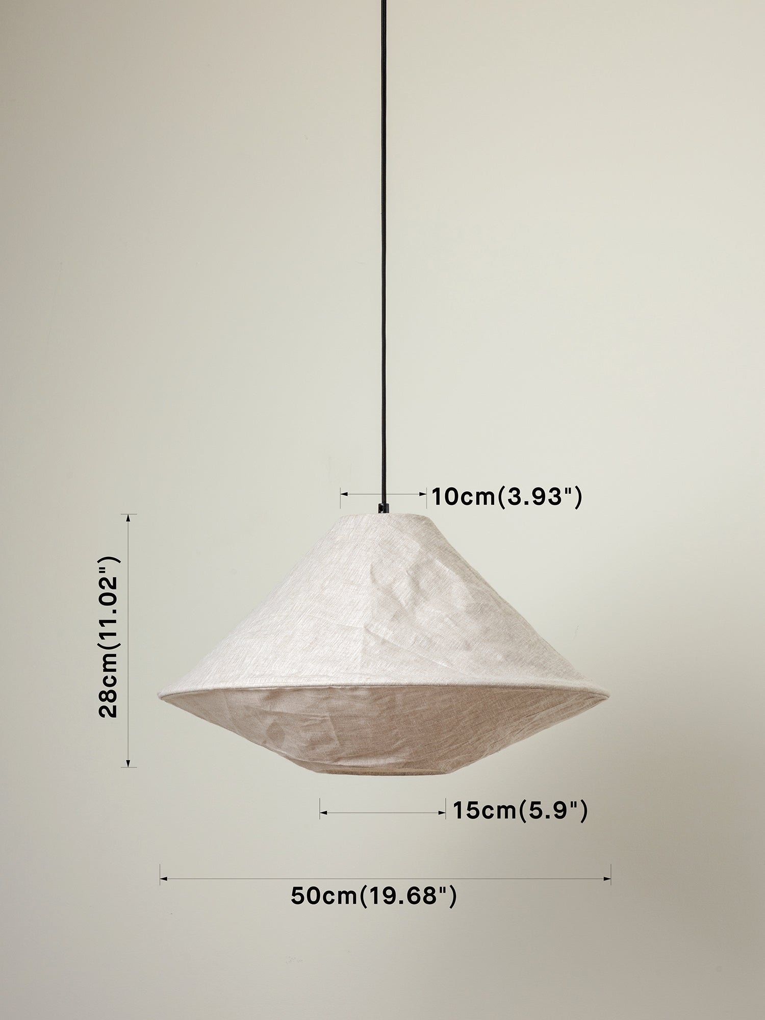LAMPSHADE with dimensions on image