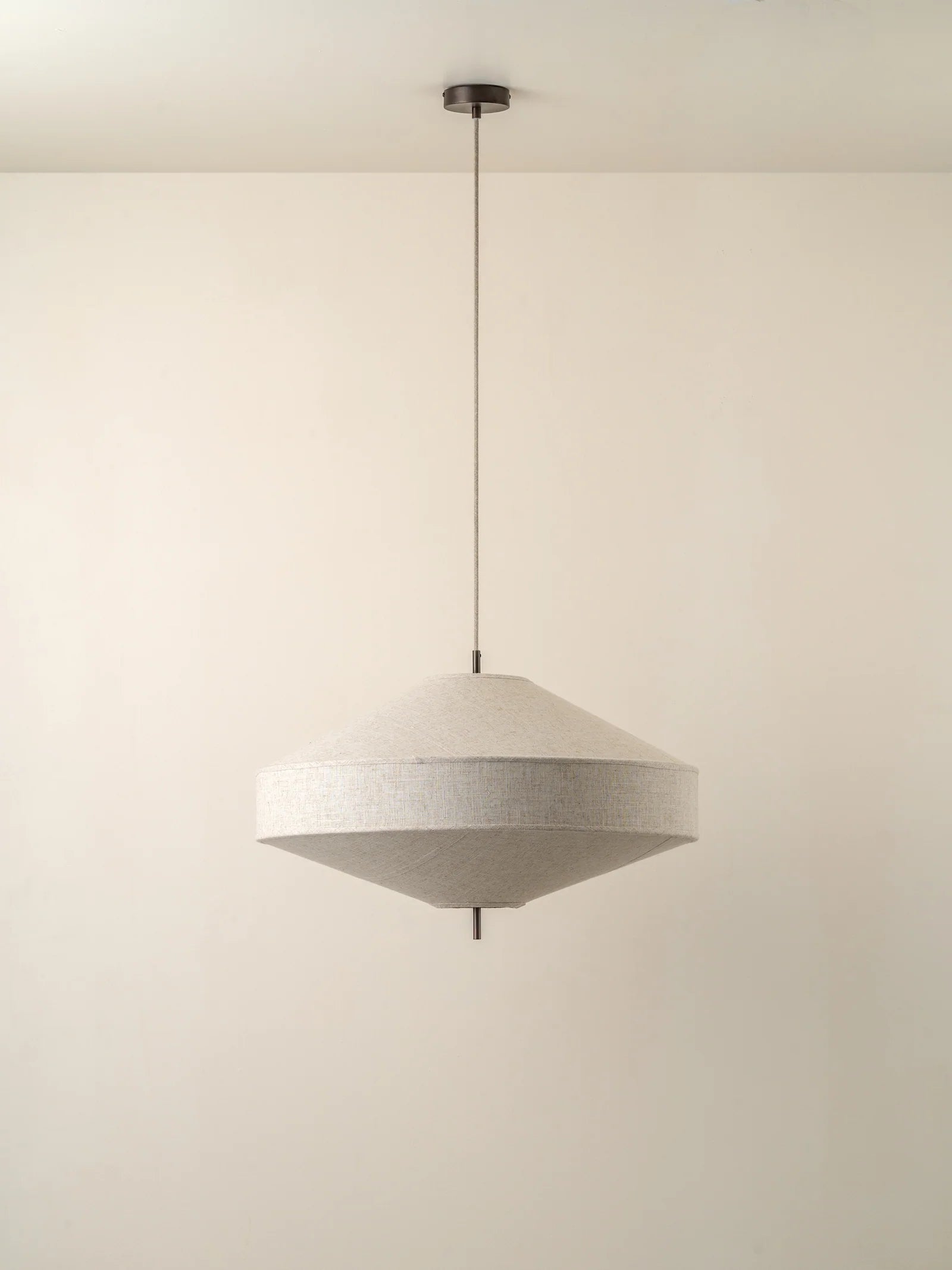 Solara - large aged brass and layered natural linen pendant | Ceiling Light | Lights & Lamps | US | Modern Affordable Designer Lighting