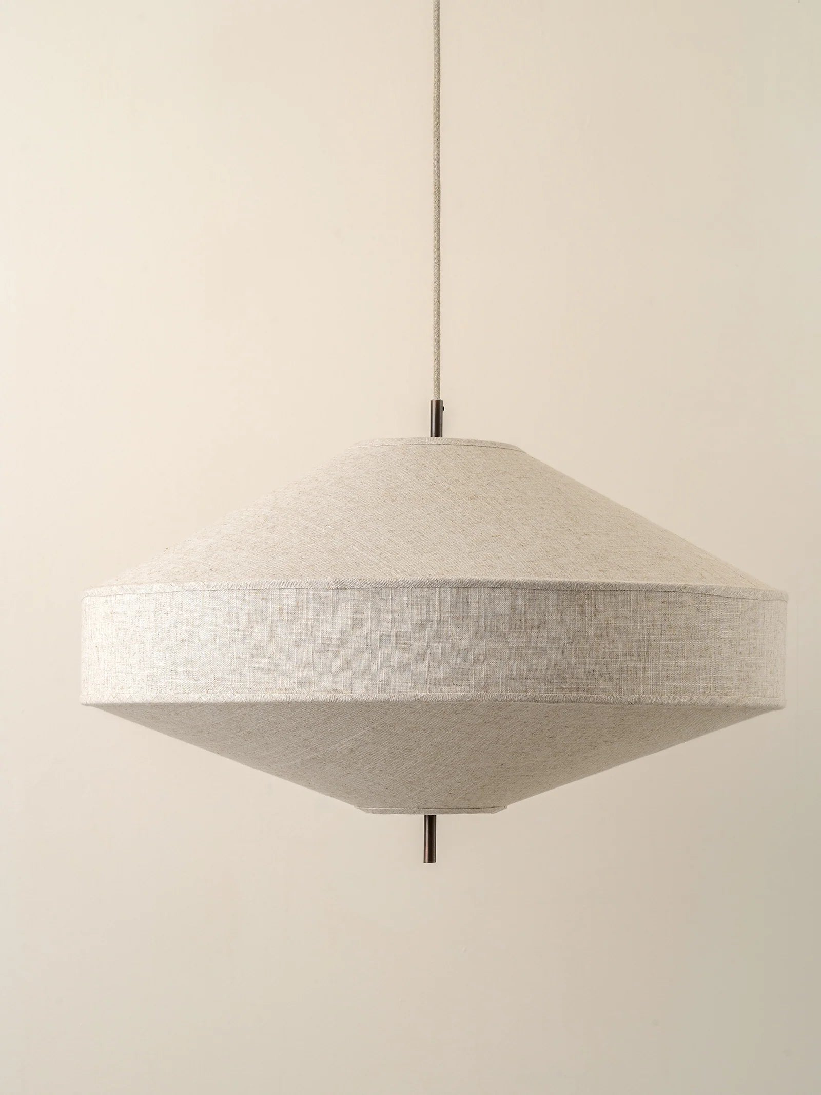 Solara - large aged brass and layered natural linen pendant | Ceiling Light | Lights & Lamps | US | Modern Affordable Designer Lighting