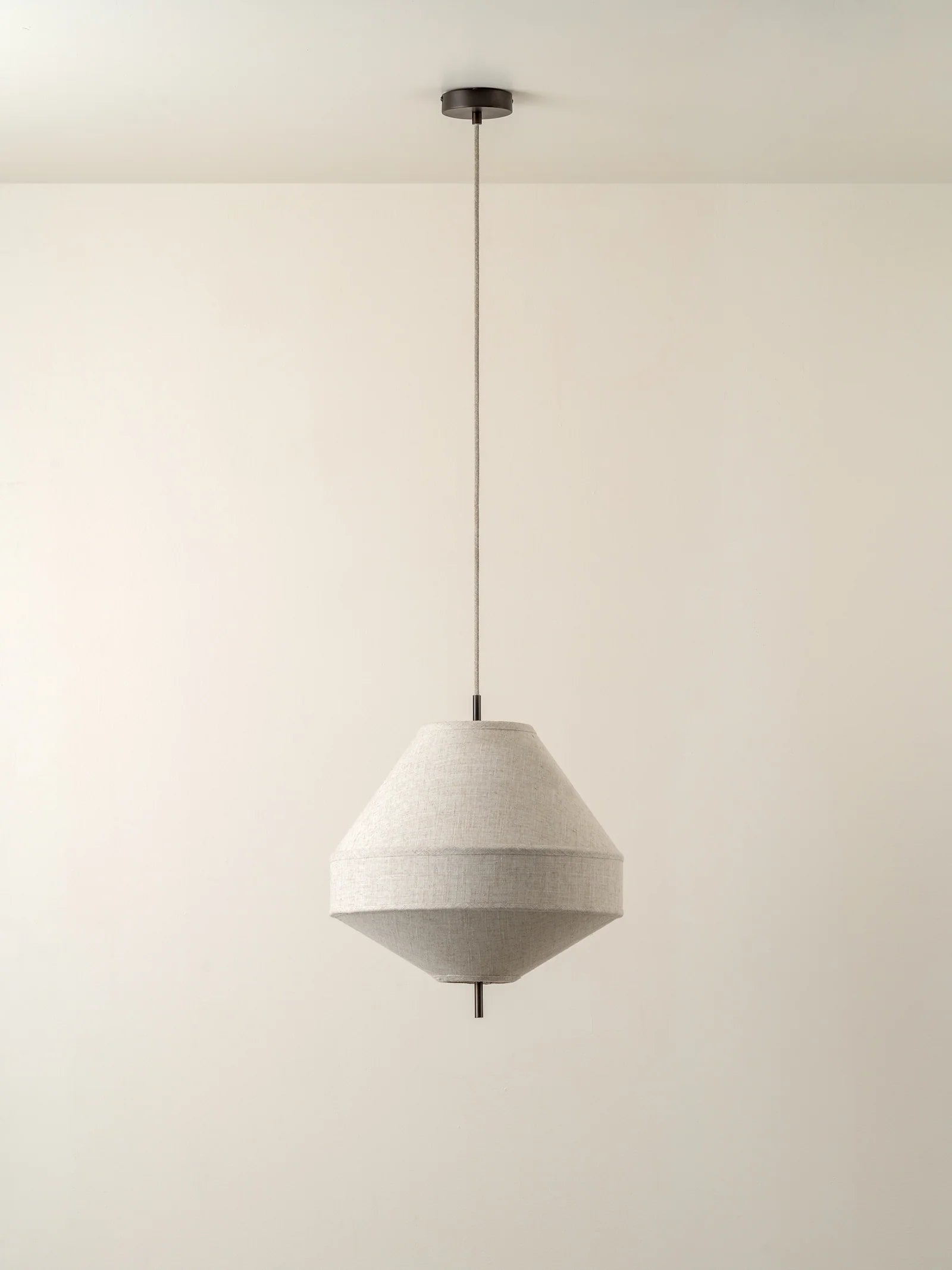 Solara - medium aged brass and layered natural linen pendant | Ceiling Light | Lights & Lamps | US | Modern Affordable Designer Lighting