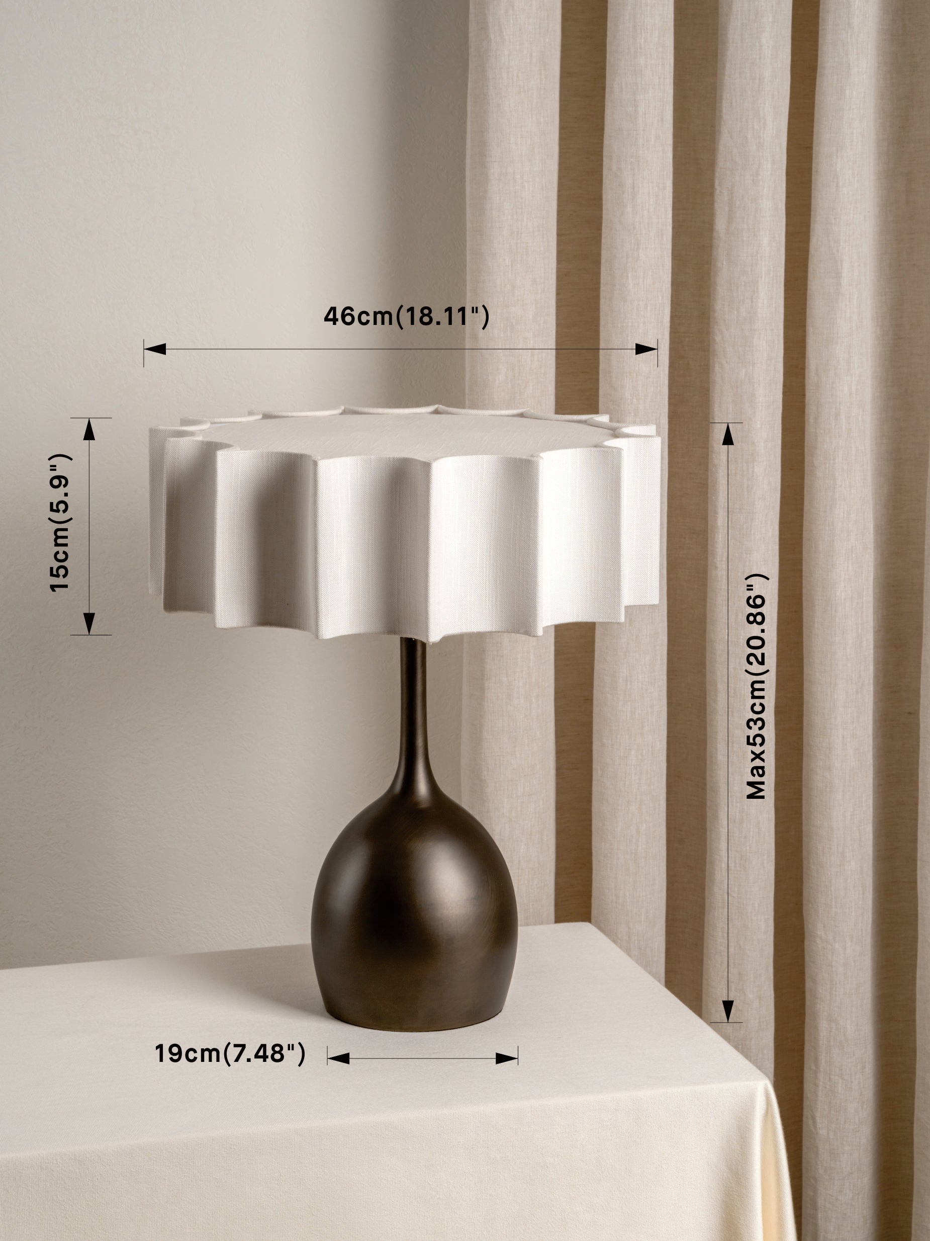 Viotti - bronze and linen table lamp | Table lamp | lights & lamps | US | Modern affordable designer lighting