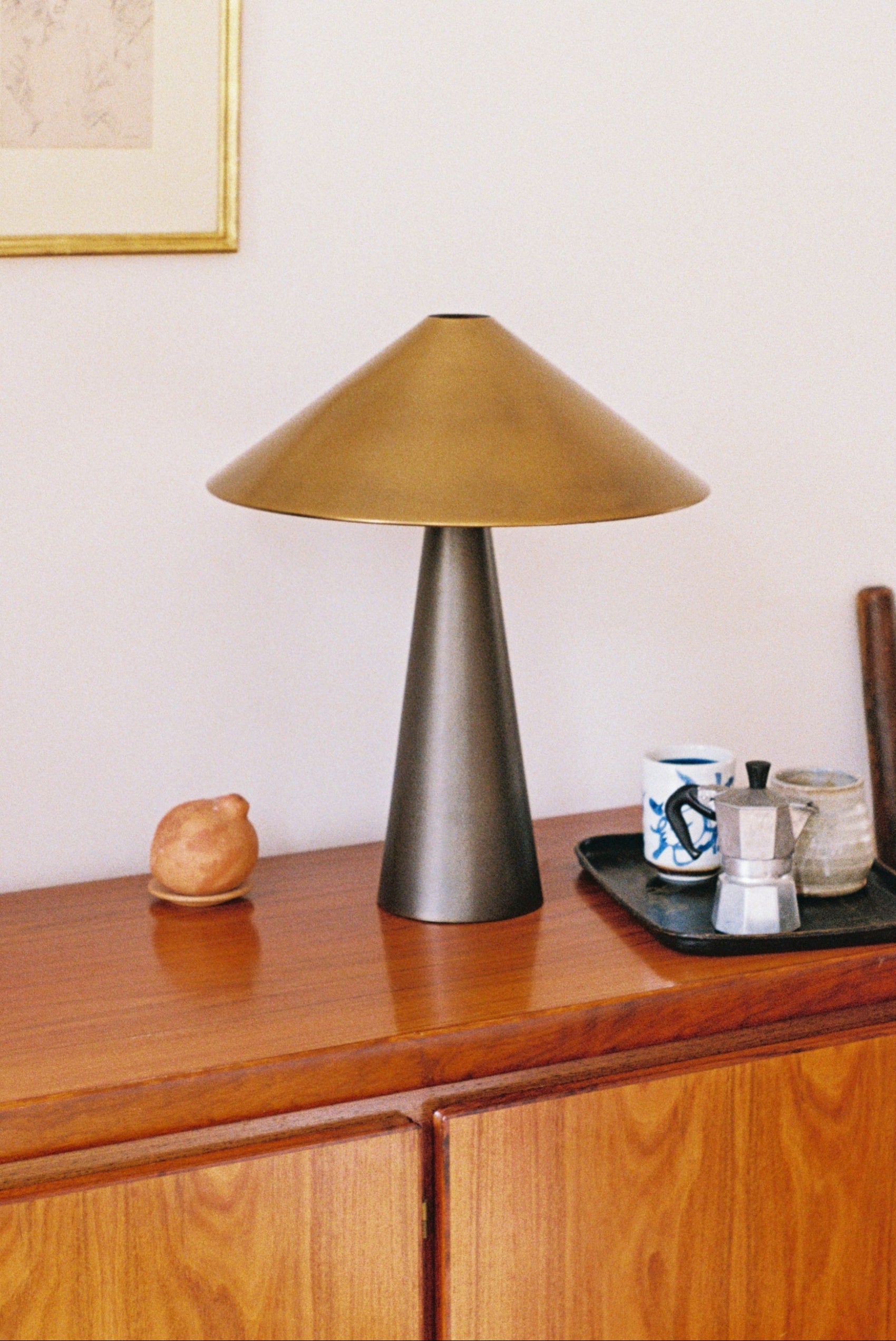 Orta - aged brass and bronze cone table lamp | Table Lamp | lights&lamps | UK | Modern Affordable Designer Lighting