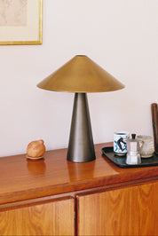 Orta - aged brass and bronze cone table lamp | Table Lamp | lights&lamps | UK | Modern Affordable Designer Lighting
