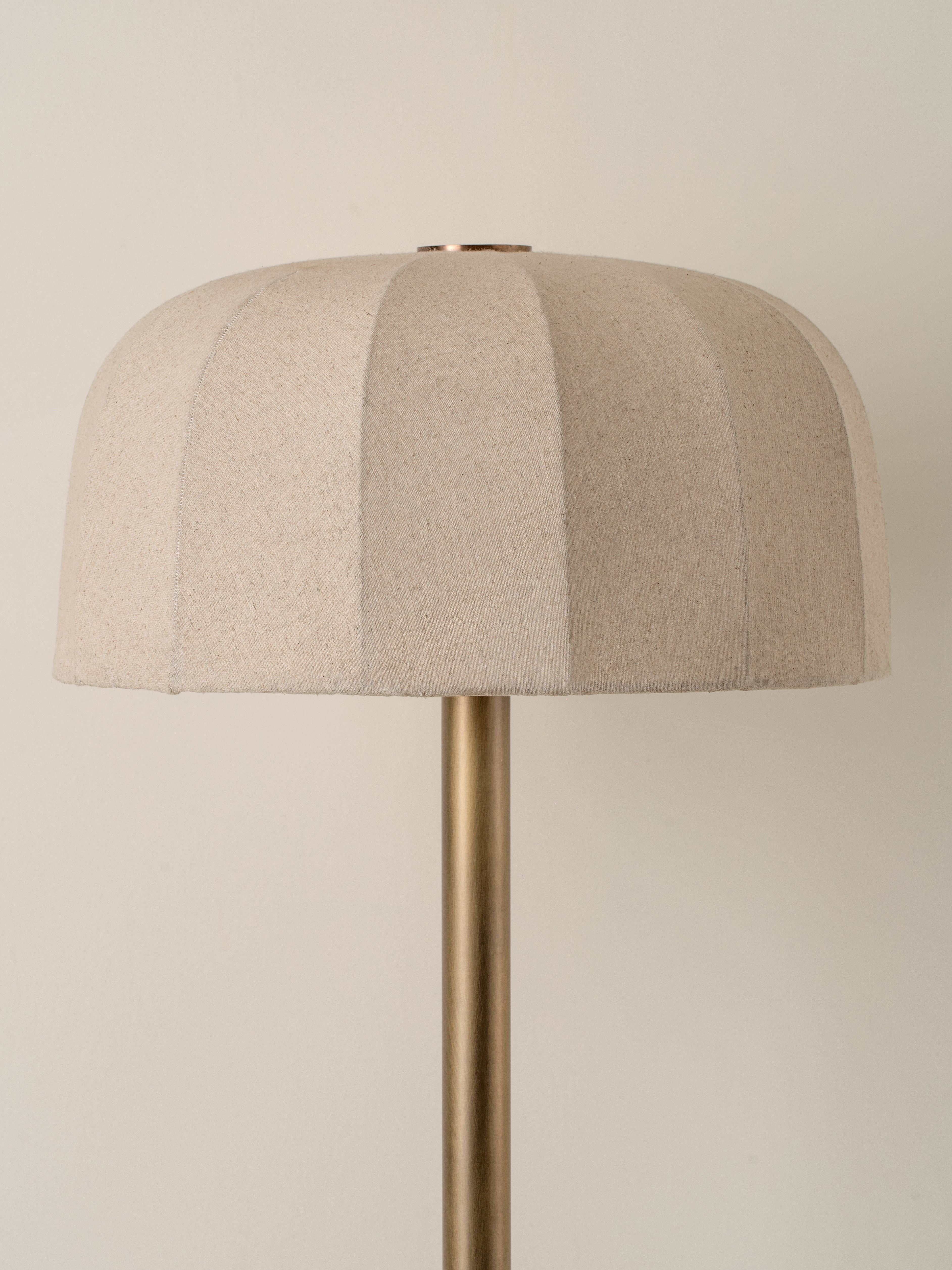 Ottino - aged brass and linen floor lamp