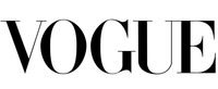 Vogue logo in black text on a white background