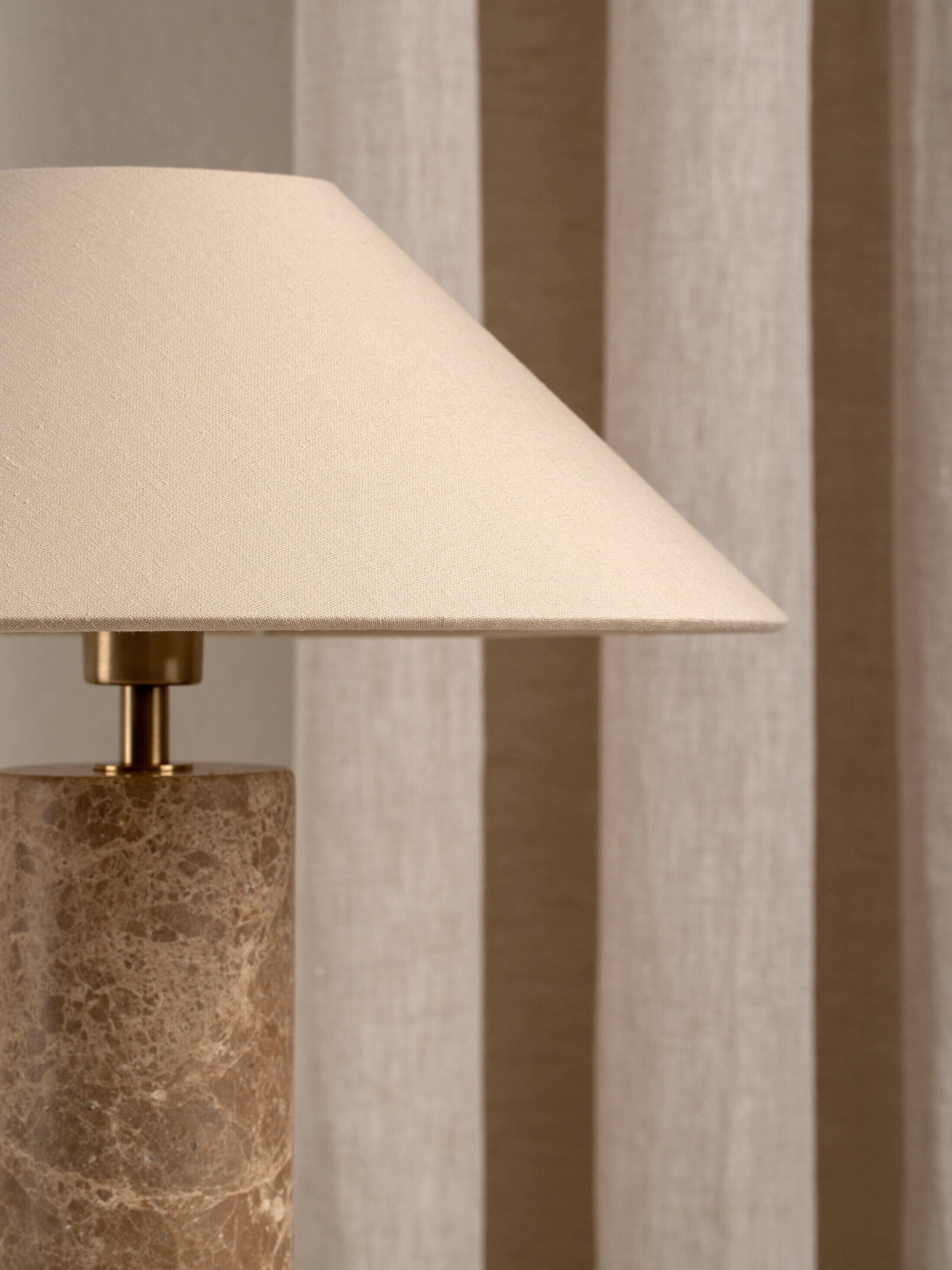 Denari - 1 light small brown marble cylinder table lamp | Table Lamp | lights&lamps | UK | Modern Affordable Designer Lighting