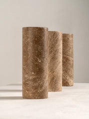 Denari - 1 light small brown marble cylinder table lamp | Table Lamp | lights&lamps | UK | Modern Affordable Designer Lighting