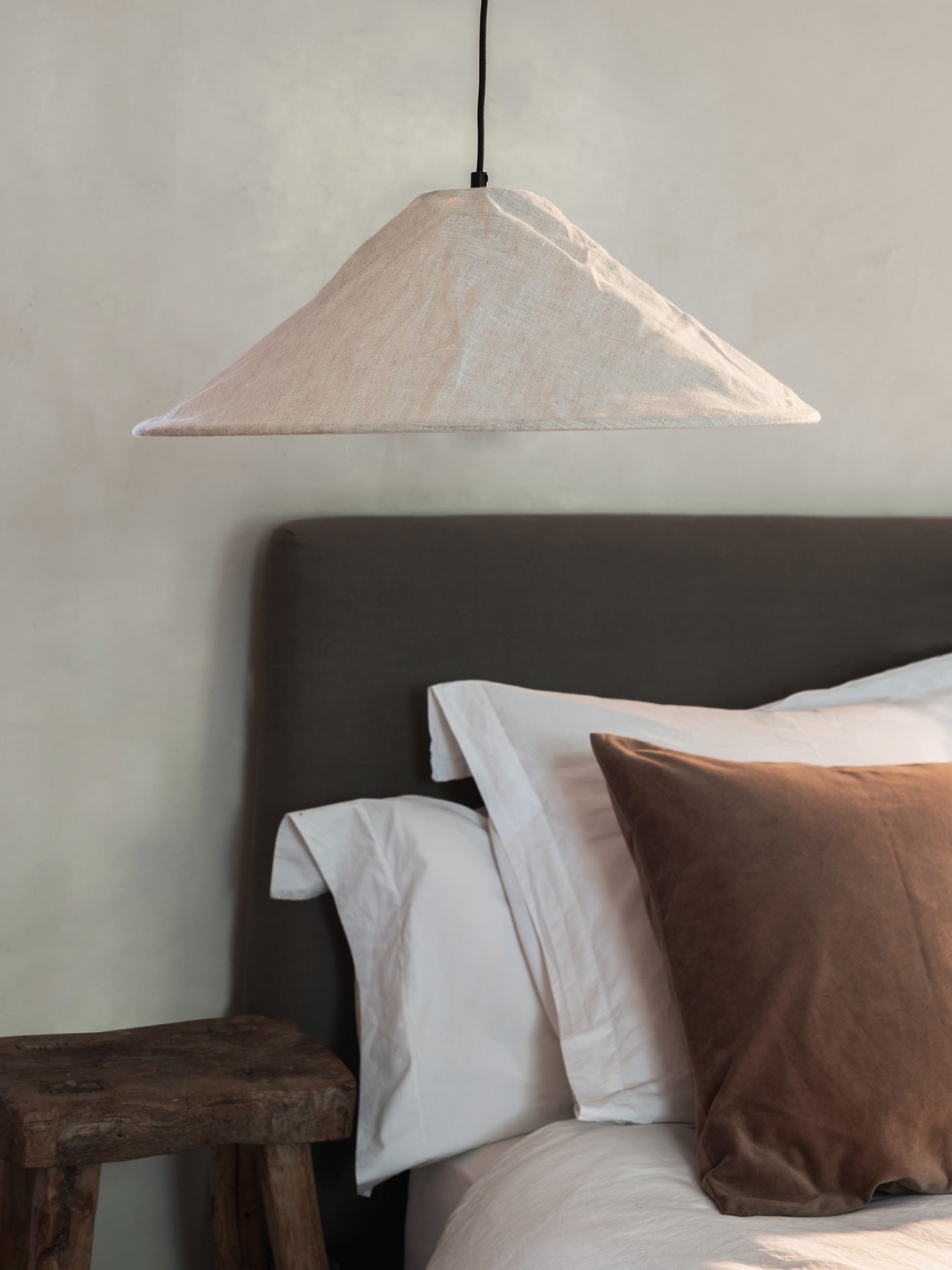 Siya - collapsible large linen lampshade