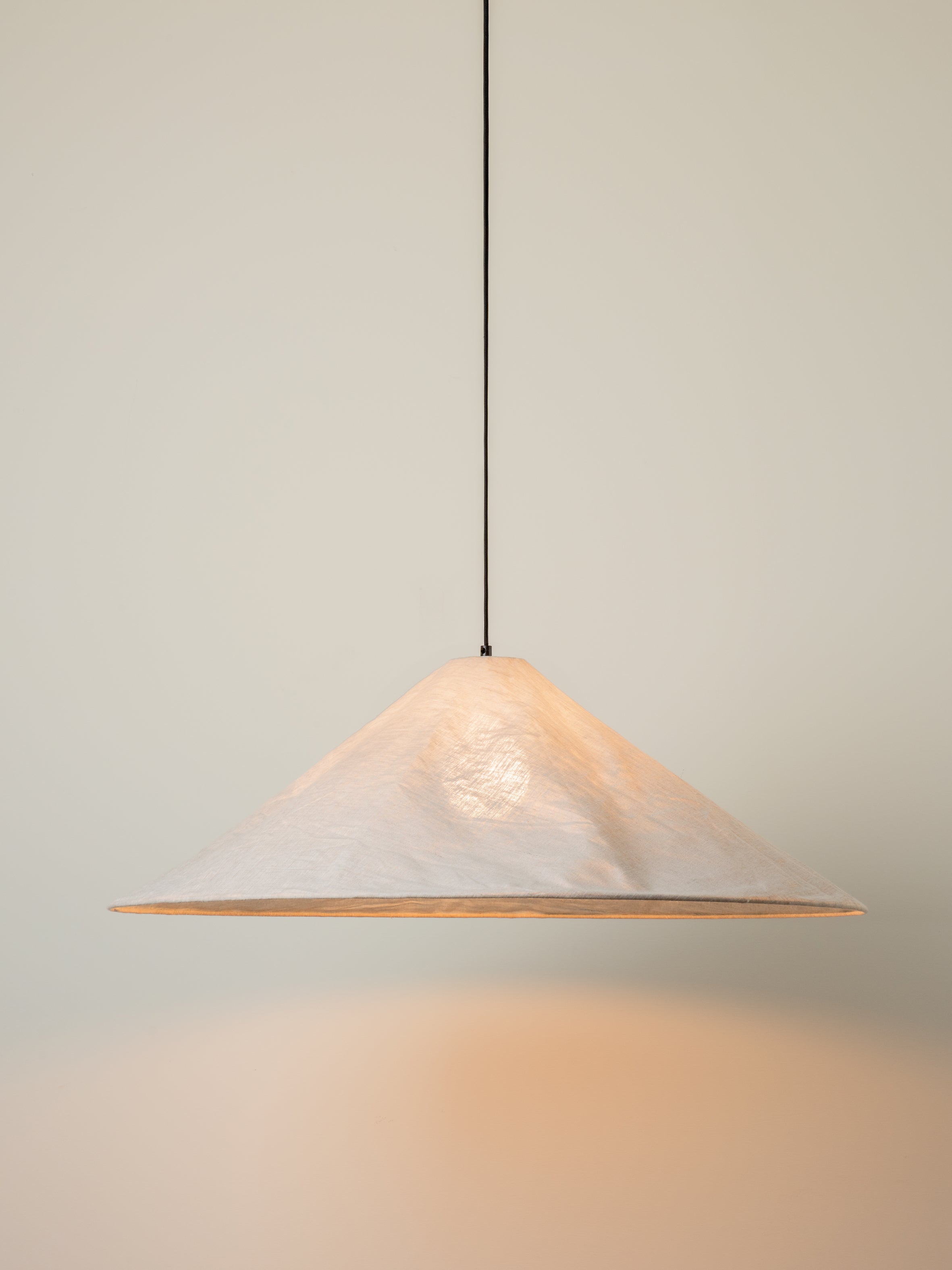 Siya - collapsible oversized linen lampshade