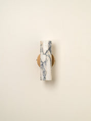 Calla - 2 light Calacatta marble and aged brass wall light