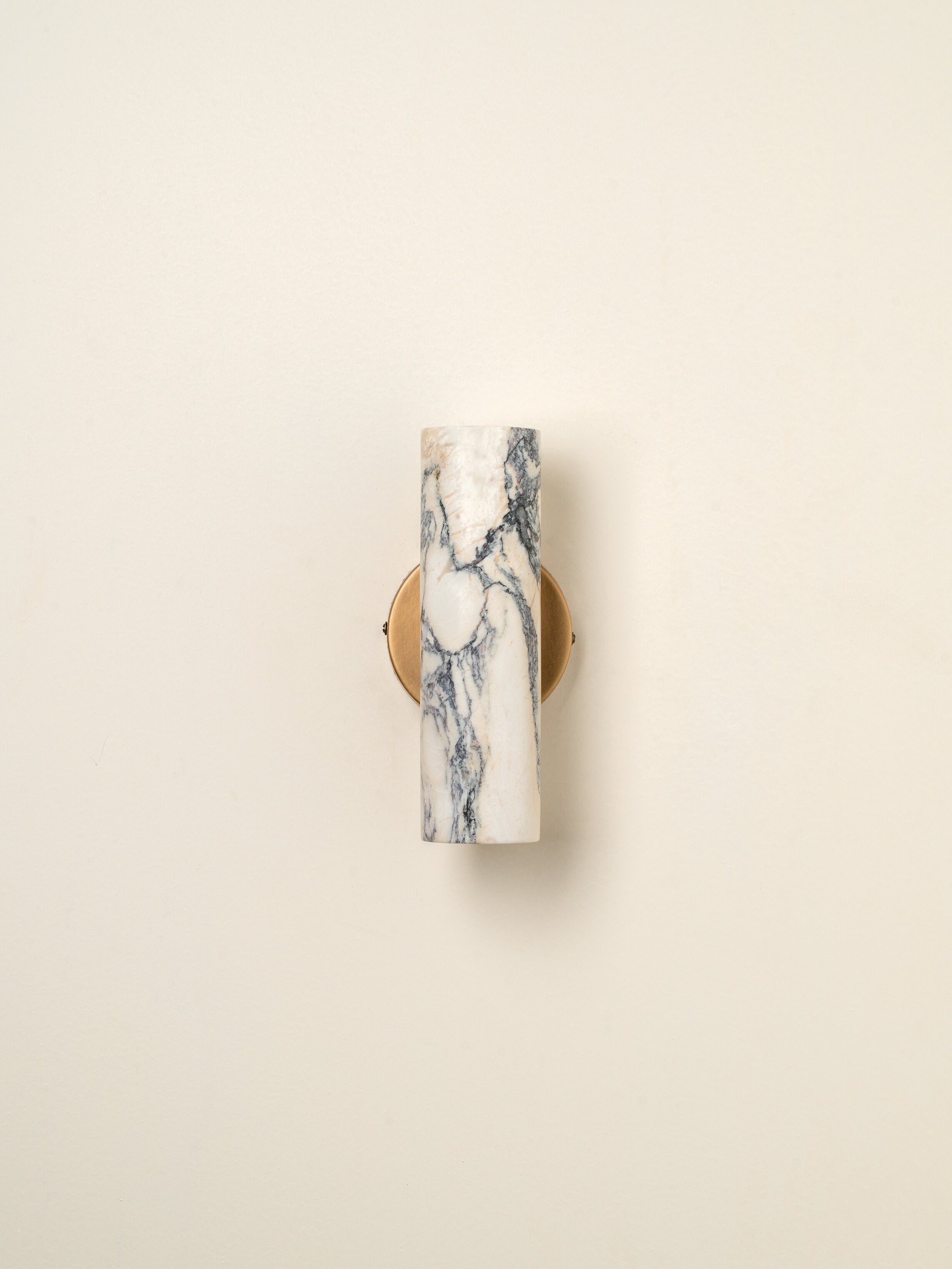Calla - 2 light Calacatta marble and aged brass wall light