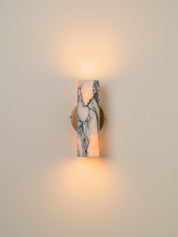 Calla - 2 light Calacatta marble and aged brass wall light