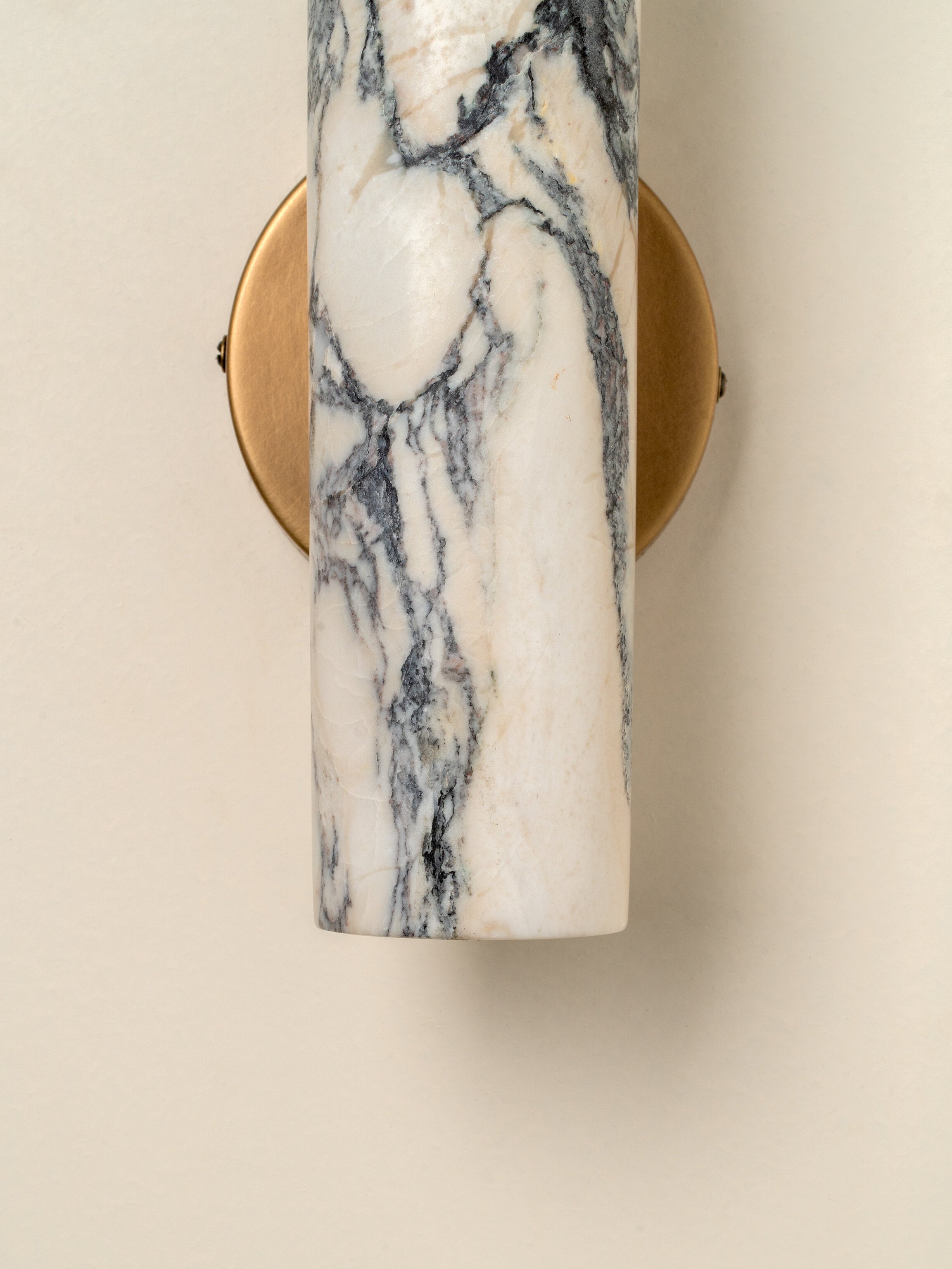 Calla - 2 light Calacatta marble and aged brass wall light
