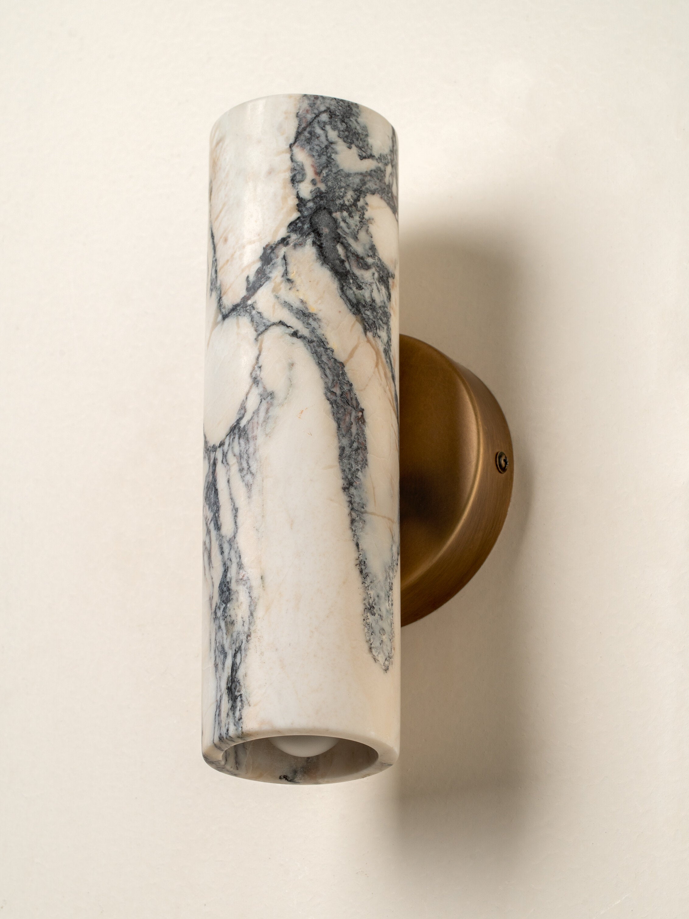 Calla - 2 light Calacatta marble and aged brass wall light