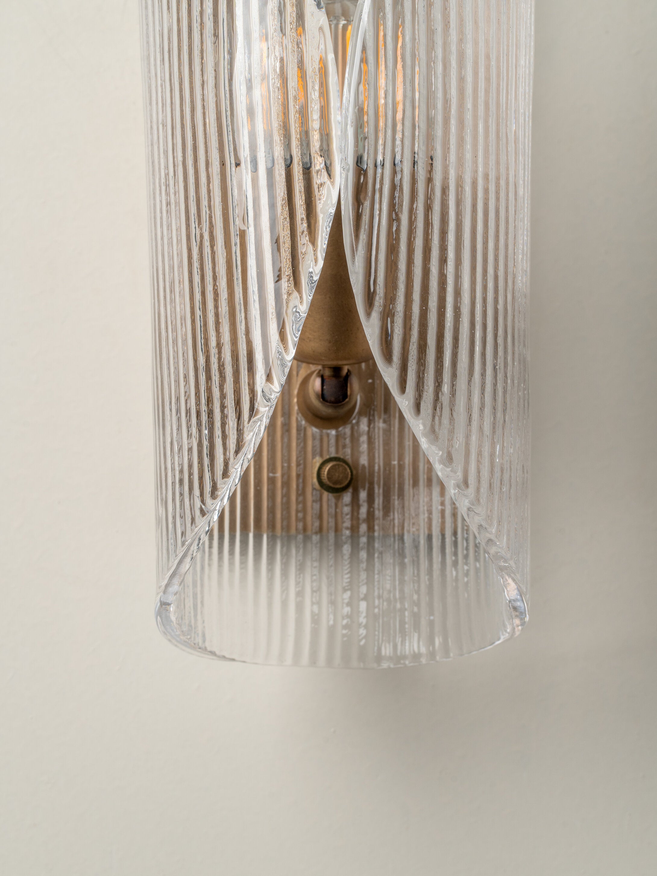 Cannoli - aged brass and textured glass wall light | Wall light | lights & lamps | Modern affordable designer lighting 