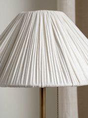 Lindi - aged brass and scalloped linen table lamp | Table lamp | lights & lamps | UK | Modern affordable designer 