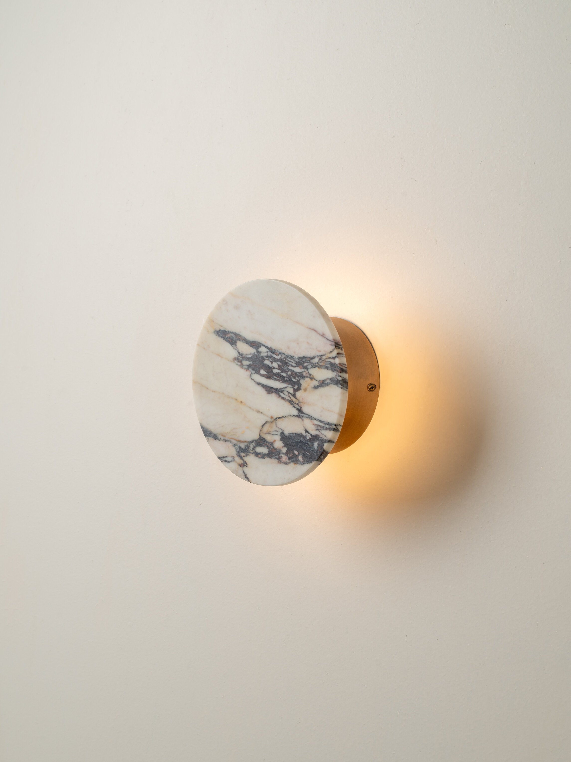 Santi - Calacatta Viola marble and aged brass wall light | Wall light | lights & lamps | Modern affordable designer lighting 