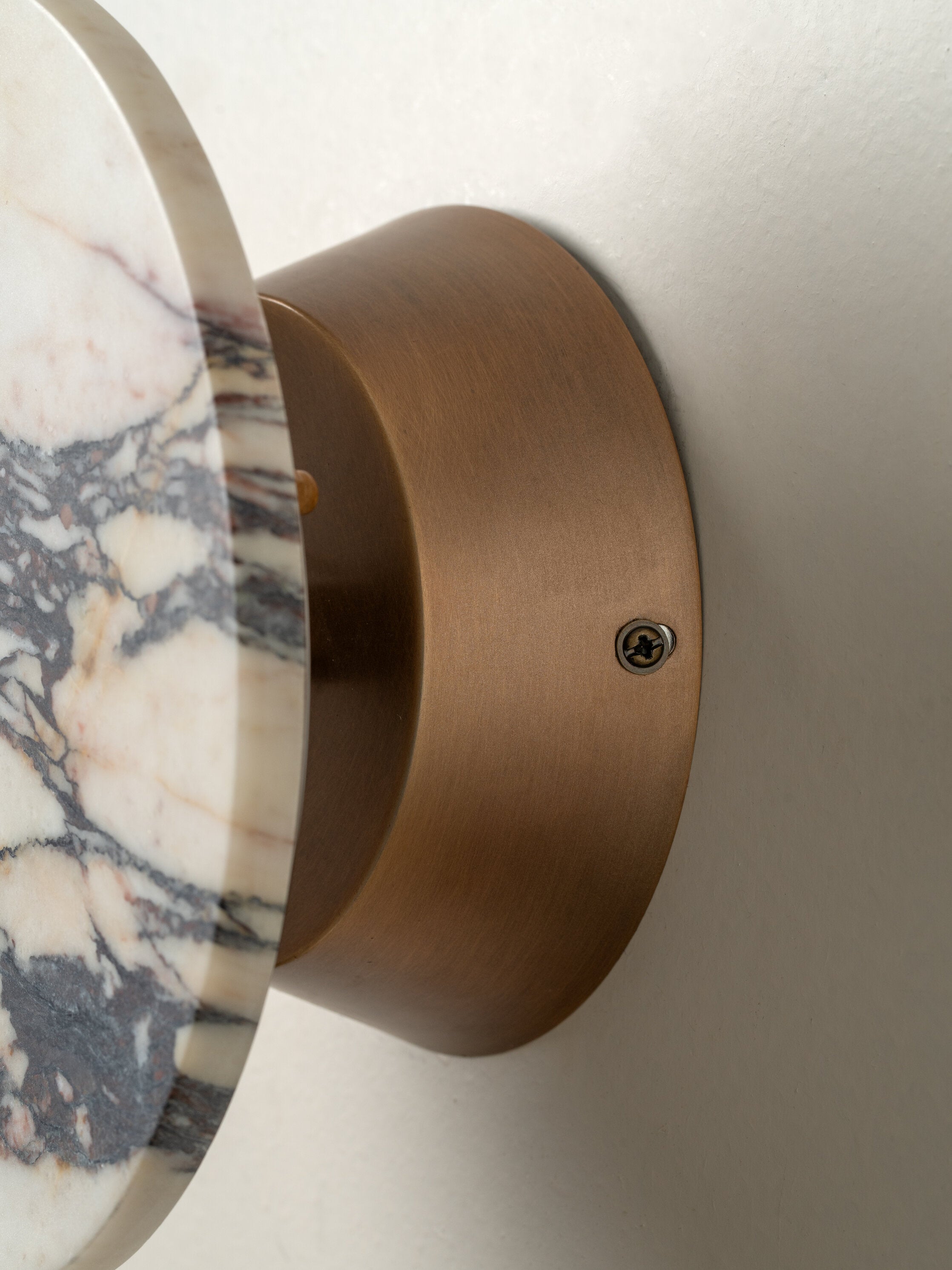 Santi - Calacatta Viola marble and aged brass wall light | Wall light | lights & lamps | Modern affordable designer lighting 